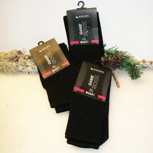 3 Pair NEW AUGUSTA SPORTSWEAR Black Tube Socks Youth Shoe Sz 1-4 Women's 4-5